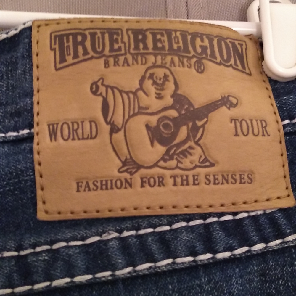 True religion blue jeans size 34 waist bootcut legs